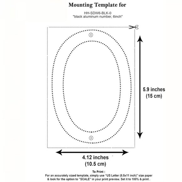 6 Inch Floating Mount Shadow House Address Number For Outside or Inside Number 0 - Picture 4 of 7
